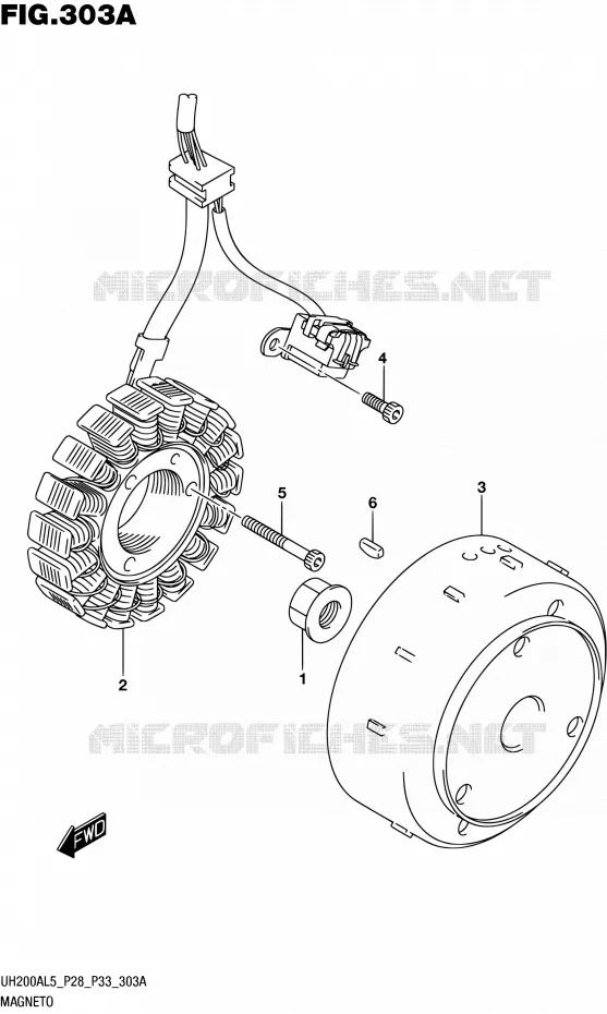 ALLUMAGE ROTOR - STATOR Suzuki SCOOTER 200 BURGMAN 2015  UH200A L5 (P28,P33)