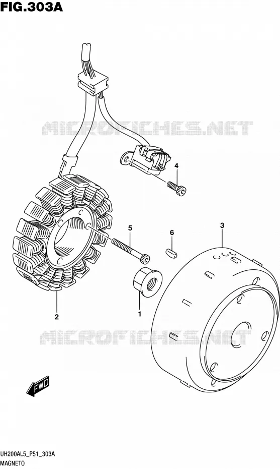 ALLUMAGE ROTOR - STATOR Suzuki SCOOTER 200 BURGMAN 2015  UH200A L5 (P51)
