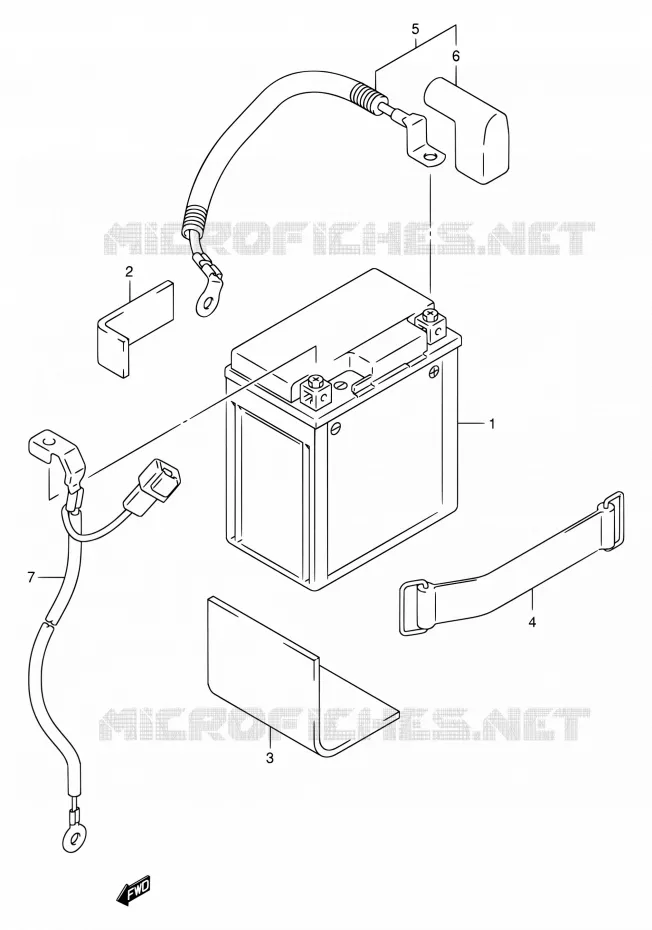 BATTERIE Suzuki MOTO 125 INTRUDER 2000  VL125U Y