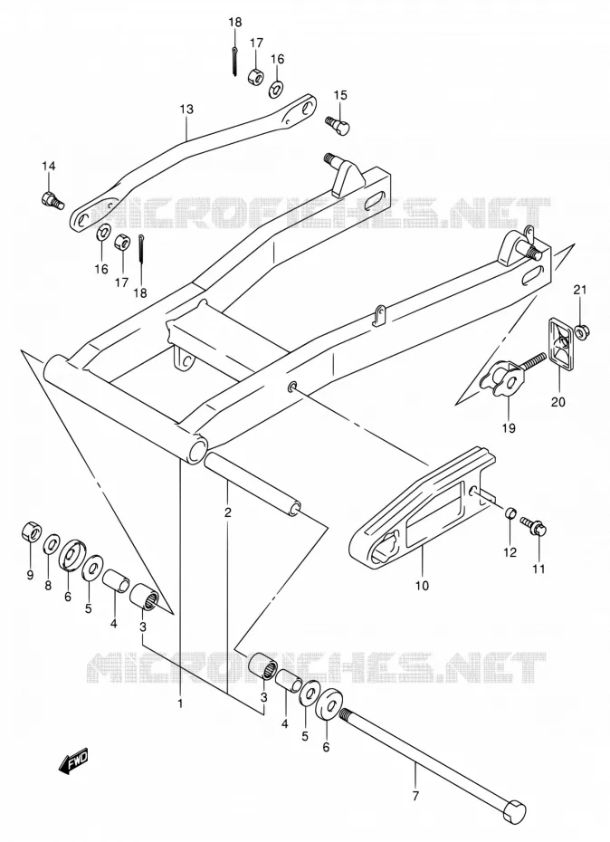 BRAS OSCILLANT ARRIERE Suzuki MOTO 125 INTRUDER 2000  VL125U Y