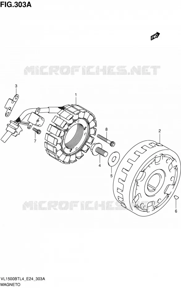 ALLUMAGE ROTOR - STATOR Suzuki MOTO 1500 INTRUDER 2014  VL1500BT L4 (E24)