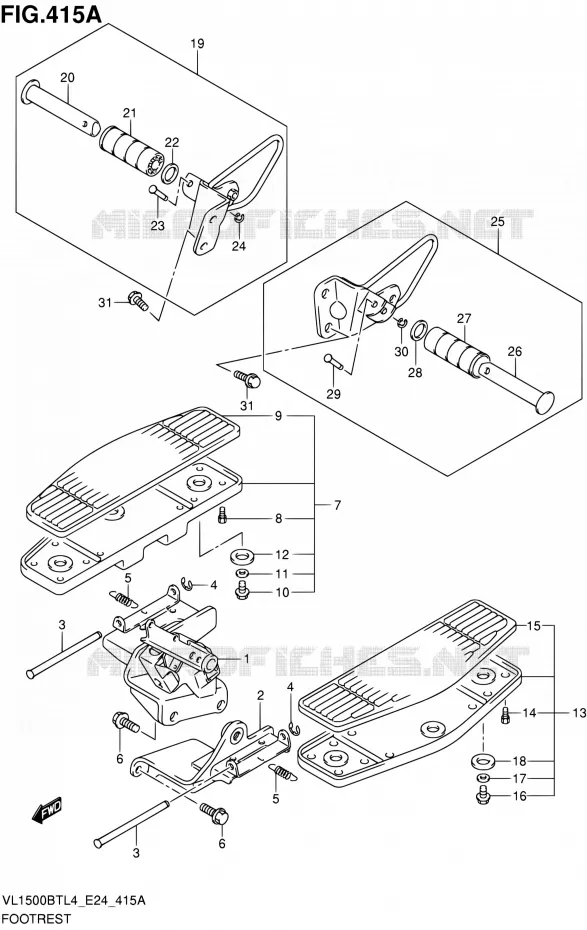 REPOSE PIED Suzuki MOTO 1500 INTRUDER 2014  VL1500BT L4 (E24)