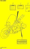 ETIQUETTE (VL1500BTL5 E02) pour Suzuki INTRUDER 1500 2015