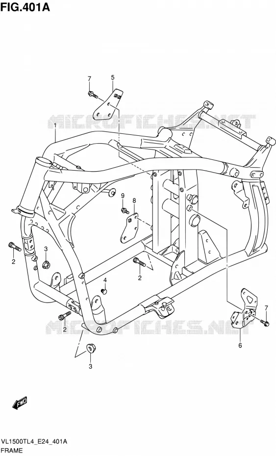 CADRE Suzuki MOTO 1500 BOULEVARD 2014  VL1500T L4 (E24)