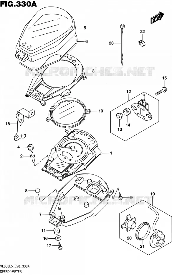 COMPTEUR Suzuki MOTO 800 BOULEVARD 2015  VL800 L5 (E28)