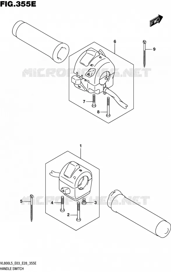 COMMODOS (VL800TL5 E33) Suzuki MOTO 800 BOULEVARD 2015  VL800 L5/VL800T L5