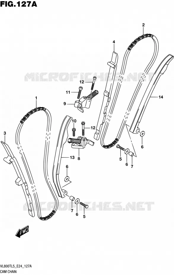 DISTRIBUTION Suzuki MOTO 800 BOULEVARD 2015  VL800T L5 (E24)