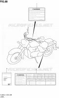 ETIQUETTE (VL800L4 E02) pour Suzuki INTRUDER 800 2014