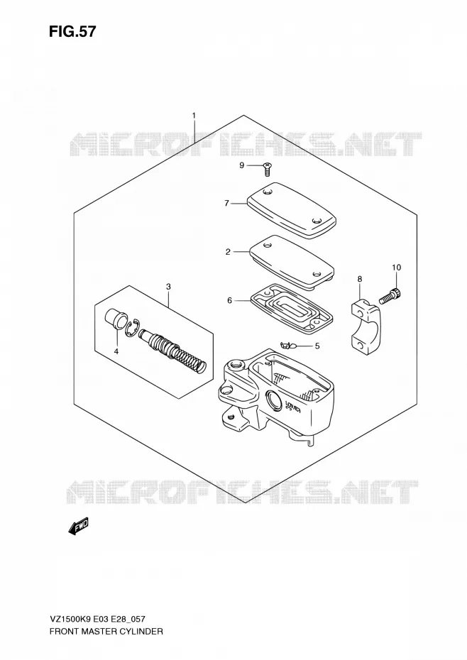 MAITRE CYLINDRE AVANT Suzuki MOTO 1500 BOULEVARD 2010  VZ1500 L0 (E33)