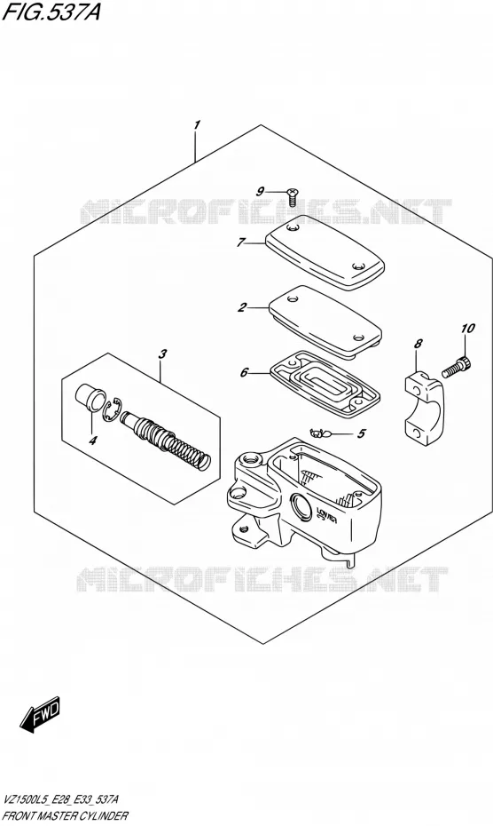 MAITRE CYLINDRE AVANT Suzuki MOTO 1500 BOULEVARD 2015  VZ1500 L5 (E03,E28,E33)