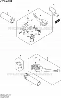 ENSEMBLE LEVIERS   POIGNEES pour Suzuki MARAUDER 800 2015