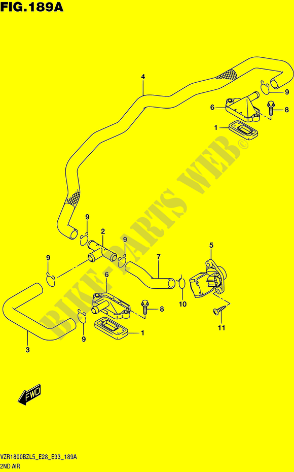 SYSTEME RECYCLAGE GAZ ECHAPPEMENT (VZR1800BZL5 E28) pour Suzuki BOULEVARD 1800 2015