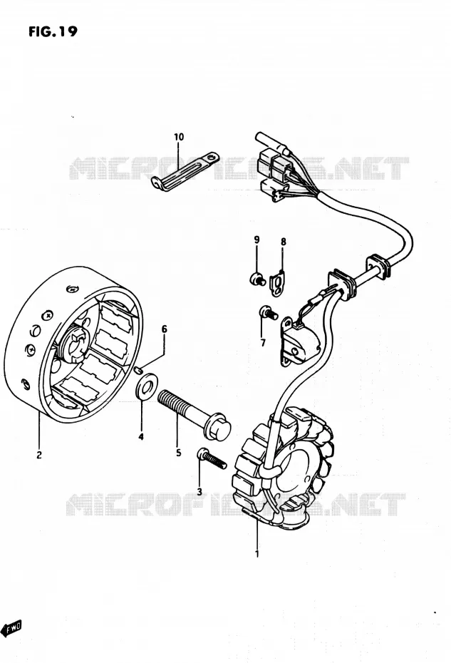 ALLUMAGE ROTOR - STATOR Suzuki QUAD 250 QUADRUNNER 1985  LT250EF H