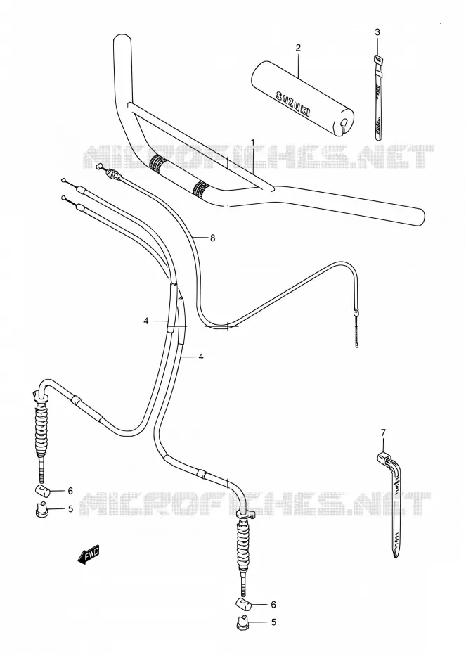 GUIDON Suzuki QUAD 80 QUADSPORT 2001  LT80 Y (P01,P02,P94)