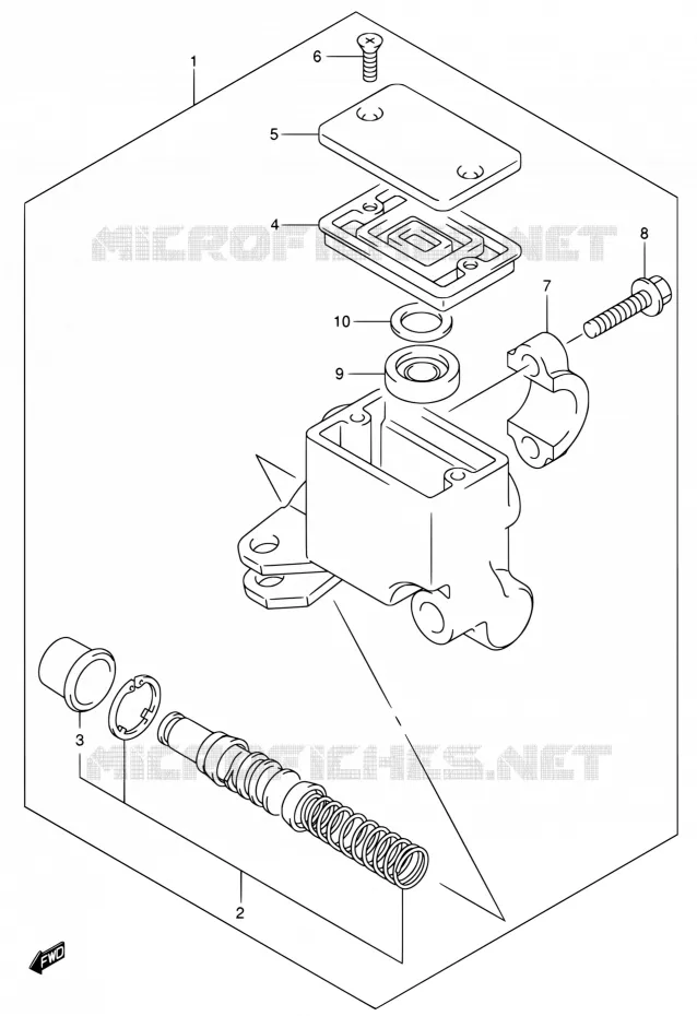 MAITRE CYLINDRE AVANT Suzuki QUAD 400 EIGER 2007  LT-A400F K7 (P03,P28,P33)