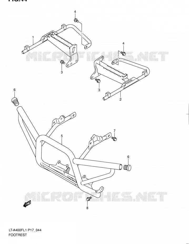 REPOSE PIED Suzuki QUAD 400 KINGQUAD 2011  LT-A400F L1 (P17,P24)