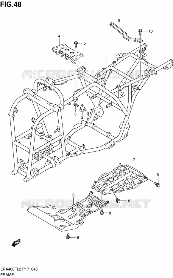 CADRE Suzuki QUAD 400 KINGQUAD 2012  LT-A400F L2/LT-A400FZ L2 (P17,P24)