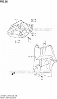 ENTOURAGE DE PHARE AVANT pour Suzuki KINGQUAD 400 2013