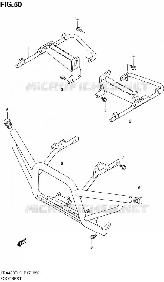 REPOSE PIED Suzuki QUAD 400 KINGQUAD 2013  LT-A400F L3/LT-A400FZ L3 (P17,P24)