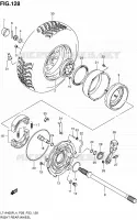 ROUE ARRIERE DROITE (LT A400FL4 P28) pour Suzuki KINGQUAD 400 2014