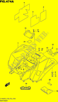 GARDE BOUE ARRIERE (LT A400FL5 P28) pour Suzuki KINGQUAD 400 2015