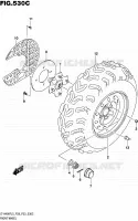 ROUE AVANT (LT A400FZL5 P28) pour Suzuki KINGQUAD 400 2015