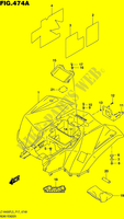 GARDE BOUE ARRIERE (LT A400FL5 P17) pour Suzuki KINGQUAD 400 2015