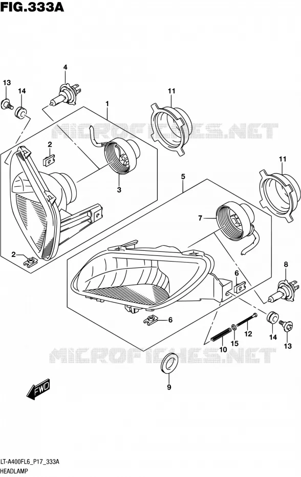 PHARE Suzuki QUAD 400 KINGQUAD 2016  LT-A400F L6 (P17)