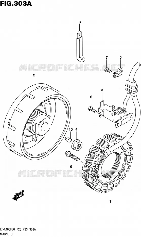 ALLUMAGE ROTOR - STATOR Suzuki QUAD 400 KINGQUAD 2016  LT-A400F L6/LT-A400FZ L6 (P03,P28,P33)
