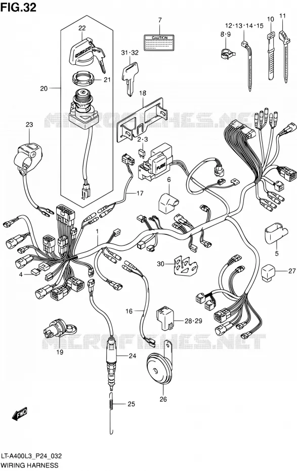 FAISCEAU ELECTRIQUE Suzuki QUAD 400 KINGQUAD 2013  LT-A400 L3 (P24)