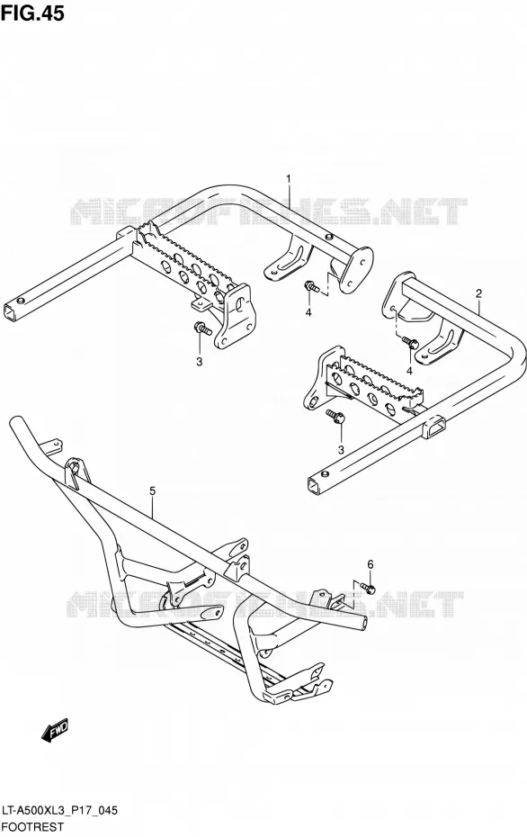 REPOSE PIED Suzuki QUAD 500 KINGQUAD 2013  LT-A500X L3/LT-A500XZ L3 (P17,P24)