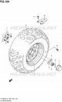 ROUE ARRIERE GAUCHE (LT A500XZL4 P28) pour Suzuki KINGQUAD 500 2014