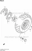 ROUE AVANT (LT A500XZL4 P33) pour Suzuki KINGQUAD 500 2014