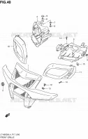 PARE CHOC AVANT   ENTOURAGE DE PHARE pour Suzuki KINGQUAD 500 2014