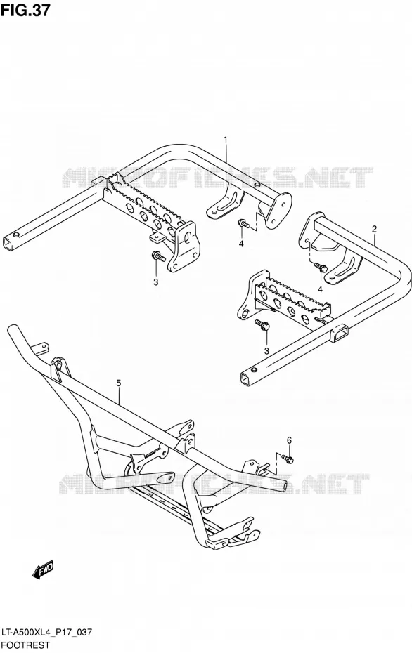 REPOSE PIED Suzuki QUAD 500 KINGQUAD 2015  LT-A500X L4/LT-A500XZ L4 (P17)