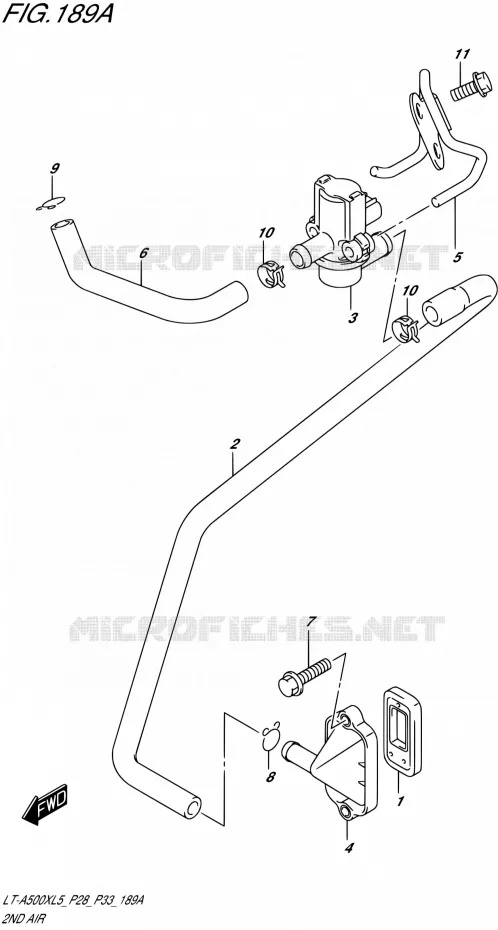 SYSTEME RECYCLAGE GAZ ECHAPPEMENT Suzuki QUAD 500 KINGQUAD 2015  LT-A500X L5/LT-A500XZ L5 (P03,P28,P33)