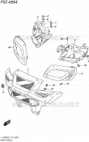 PARE CHOC AVANT   ENTOURAGE DE PHARE pour Suzuki KINGQUAD 500 2016