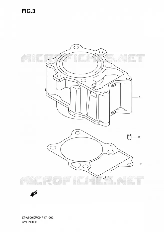 CYLINDRE Suzuki QUAD 500 KINGQUAD 2010  LT-A500XP L0 (P17,P24)