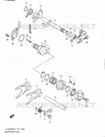 ENSEMBLE SELECTEUR DE VITESSES pour Suzuki KINGQUAD 500 2011