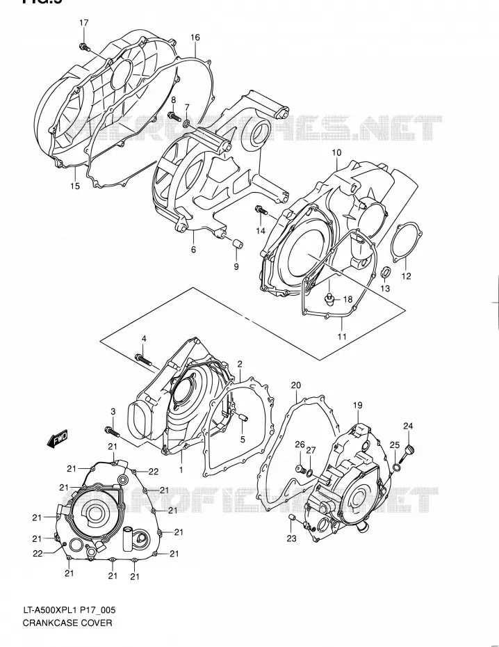 CARTER Suzuki QUAD 500 KINGQUAD 2011  LT-A500XP L1 (P17,P24)