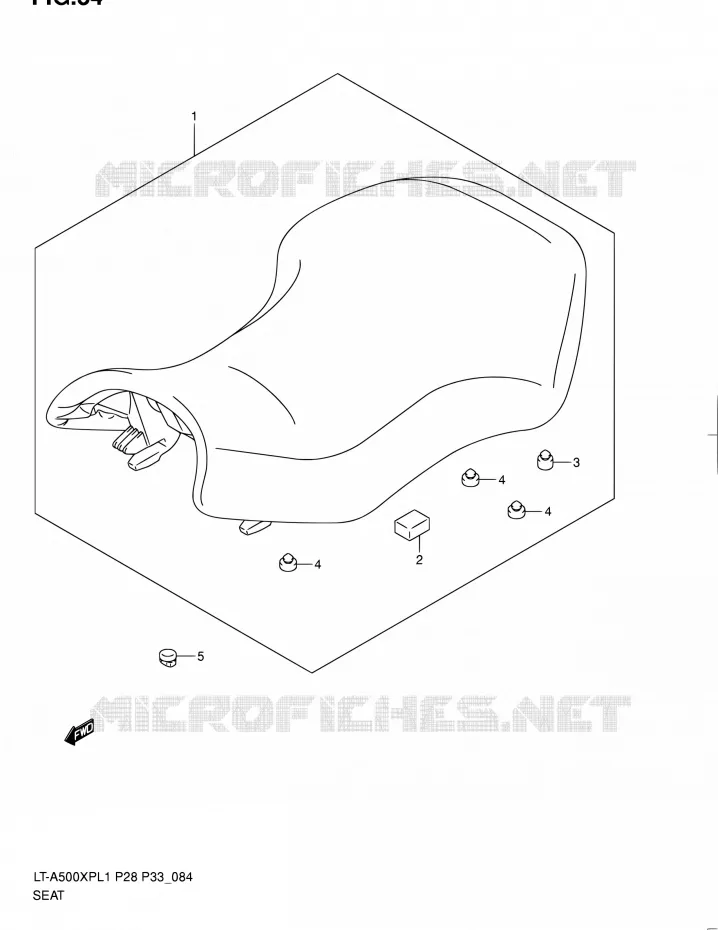 SELLE Suzuki QUAD 500 KINGQUAD 2011  LT-A500XP L1/LT-A500XPZ L1 (P03,P28,P33)