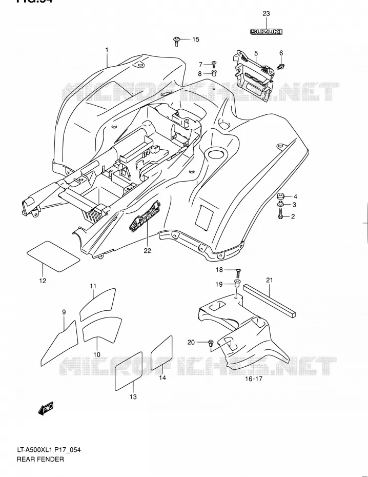 COMPTEUR (LT-A500XPZL2 P28) Suzuki QUAD 500 KINGQUAD 2012  LT-A500XP L2/LT-A500XPZ L2 (P03,P28,P33)