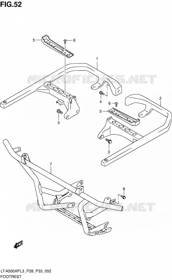 REPOSE PIED Suzuki QUAD 500 KINGQUAD 2013  LT-A500XP L3/LT-A500XPZ L3 (P03,P28,P33)