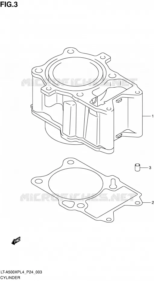 CYLINDRE Suzuki QUAD 500 KINGQUAD 2014  LT-A500XP L4 (P24)