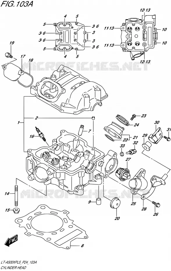 CULASSE Suzuki QUAD 500 KINGQUAD 2015  LT-A500XP L5 (P24)