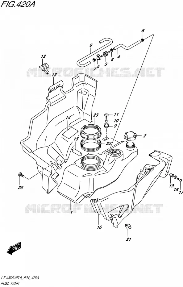 RESERVOIR D'ESSENCE Suzuki QUAD 500 KINGQUAD 2016  LT-A500XP L6 (P24)