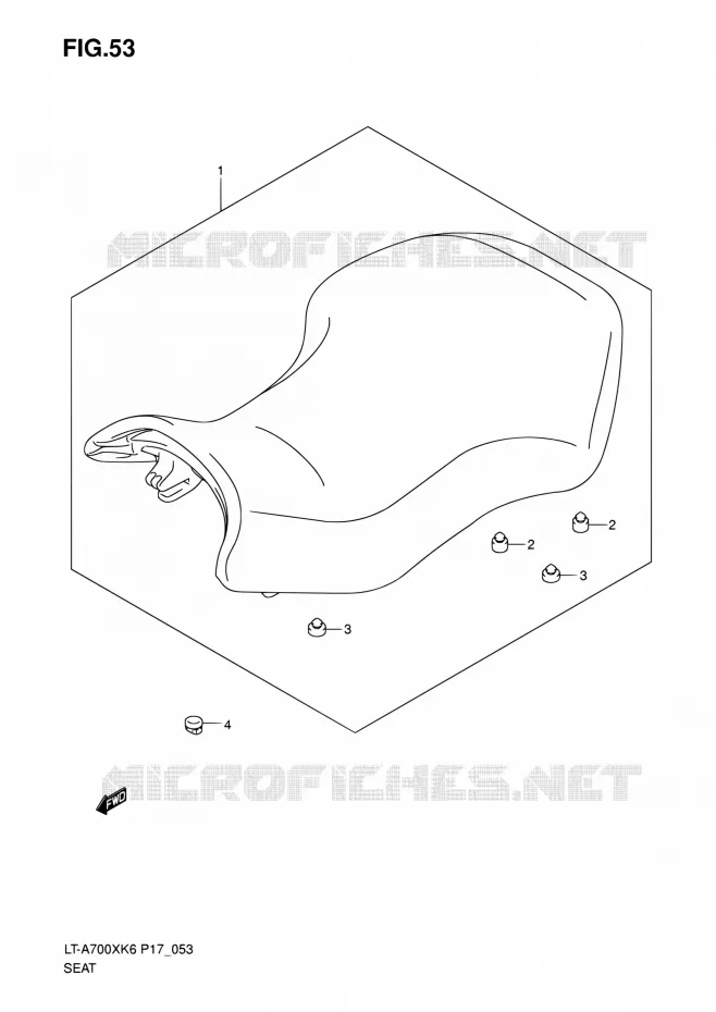 SELLE Suzuki QUAD 700 KINGQUAD 2007  LT-A700X K7 (P17,P24)