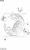 ROUE ARRIERE GAUCHE pour Suzuki KINGQUAD 750 2012