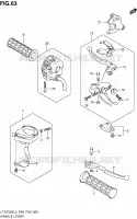 ENSEMBLE LEVIERS   POIGNEES pour Suzuki KINGQUAD 750 2013