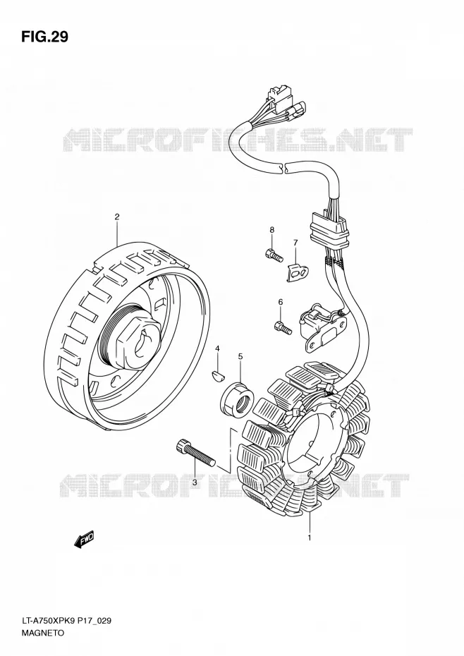 ALLUMAGE ROTOR - STATOR Suzuki QUAD 750 KINGQUAD 2010  LT-A750XP L0 (P17,P24)
